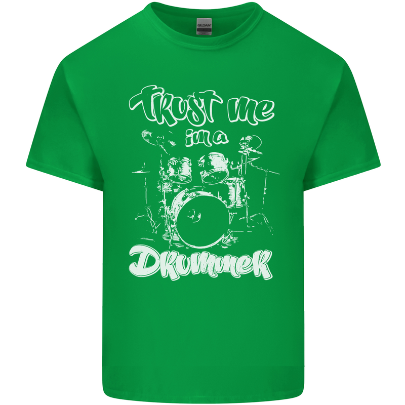 Trust Me I'm a Drummer Funny Drumming Drum Mens Cotton T-Shirt Tee Top Irish Green