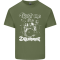 Trust Me I'm a Drummer Funny Drumming Drum Mens Cotton T-Shirt Tee Top Military Green