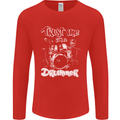 Trust Me I'm a Drummer Funny Drumming Drum Mens Long Sleeve T-Shirt Red