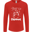 Trust Me I'm a Drummer Funny Drumming Drum Mens Long Sleeve T-Shirt Red