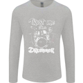 Trust Me I'm a Drummer Funny Drumming Drum Mens Long Sleeve T-Shirt Sports Grey