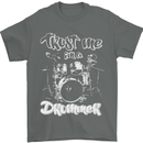 Trust Me I'm a Drummer Funny Drumming Drum Mens T-Shirt Cotton Gildan Charcoal