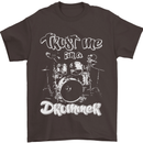 Trust Me I'm a Drummer Funny Drumming Drum Mens T-Shirt Cotton Gildan Dark Chocolate