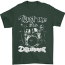 Trust Me I'm a Drummer Funny Drumming Drum Mens T-Shirt Cotton Gildan Forest Green