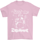 Trust Me I'm a Drummer Funny Drumming Drum Mens T-Shirt Cotton Gildan Light Pink