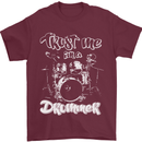 Trust Me I'm a Drummer Funny Drumming Drum Mens T-Shirt Cotton Gildan Maroon