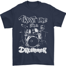 Trust Me I'm a Drummer Funny Drumming Drum Mens T-Shirt Cotton Gildan Navy Blue