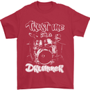 Trust Me I'm a Drummer Funny Drumming Drum Mens T-Shirt Cotton Gildan Red