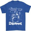 Trust Me I'm a Drummer Funny Drumming Drum Mens T-Shirt Cotton Gildan Royal Blue