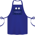 Trust Me I'm a Gynecologist Funny Rude Cotton Apron 100% Organic Royal Blue