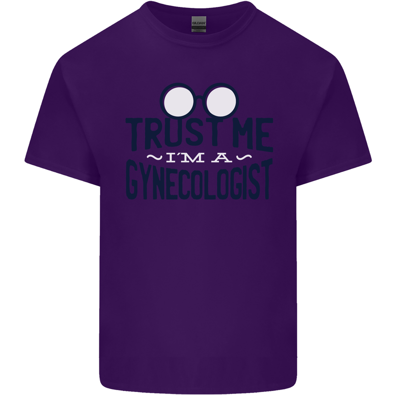 Trust Me I'm a Gynecologist Funny Rude Mens Cotton T-Shirt Tee Top Purple