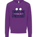 Trust Me I'm a Gynecologist Funny Rude Mens Sweatshirt Jumper Purple