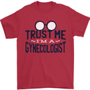 Trust Me I'm a Gynecologist Funny Rude Mens T-Shirt Cotton Gildan Red