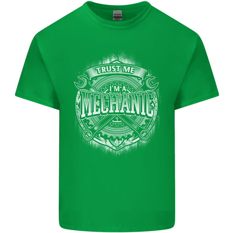 Trust Me I'm a Mechanic Funny Mens Cotton T-Shirt Tee Top Irish Green