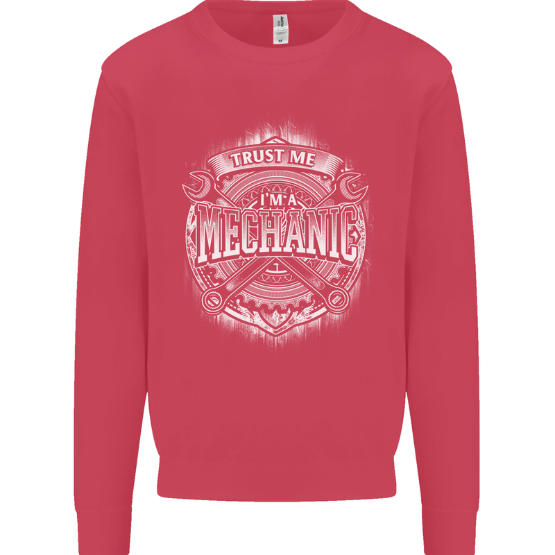 Trust Me I'm a Mechanic Funny Mens Sweatshirt Jumper Heliconia
