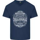 Trust Me I'm a Mechanic Funny Mens V-Neck Cotton T-Shirt Navy Blue