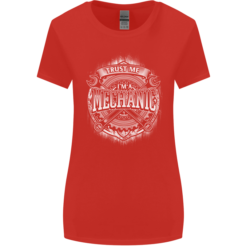 Trust Me I'm a Mechanic Funny Womens Wider Cut T-Shirt Red