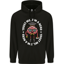 Trust Me I'm a Nerd Geek Graduate Brainy Childrens Kids Hoodie Black