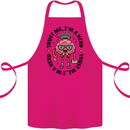 Trust Me I'm a Nerd Geek Graduate Brainy Cotton Apron 100% Organic Pink