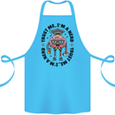 Trust Me I'm a Nerd Geek Graduate Brainy Cotton Apron 100% Organic Turquoise