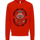 Trust Me I'm a Nerd Geek Graduate Brainy Kids Sweatshirt Jumper Bright Red