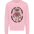 Trust Me I'm a Nerd Geek Graduate Brainy Kids Sweatshirt Jumper Light Pink