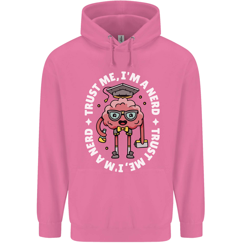 Trust Me I'm a Nerd Geek Graduate Brainy Mens 80% Cotton Hoodie Azelea