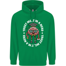 Trust Me I'm a Nerd Geek Graduate Brainy Mens 80% Cotton Hoodie Irish Green
