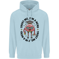 Trust Me I'm a Nerd Geek Graduate Brainy Mens 80% Cotton Hoodie Light Blue