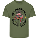 Trust Me I'm a Nerd Geek Graduate Brainy Mens Cotton T-Shirt Tee Top Military Green
