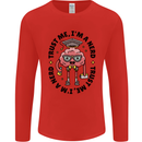 Trust Me I'm a Nerd Geek Graduate Brainy Mens Long Sleeve T-Shirt Red