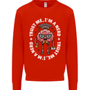Trust Me I'm a Nerd Geek Graduate Brainy Mens Sweatshirt Jumper Bright Red