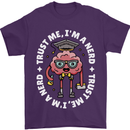 Trust Me I'm a Nerd Geek Graduate Brainy Mens T-Shirt 100% Cotton Purple
