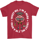 Trust Me I'm a Nerd Geek Graduate Brainy Mens T-Shirt 100% Cotton Red