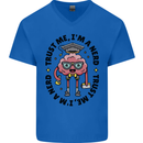 Trust Me I'm a Nerd Geek Graduate Brainy Mens V-Neck Cotton T-Shirt Royal Blue