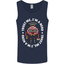 Trust Me I'm a Nerd Geek Graduate Brainy Mens Vest Tank Top Navy Blue