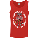 Trust Me I'm a Nerd Geek Graduate Brainy Mens Vest Tank Top Red