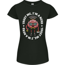 Trust Me I'm a Nerd Geek Graduate Brainy Womens Petite Cut T-Shirt Black