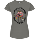Trust Me I'm a Nerd Geek Graduate Brainy Womens Petite Cut T-Shirt Charcoal