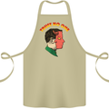 Trust No One Devil Demon 2 Faced Satan Cotton Apron 100% Organic Khaki