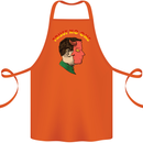 Trust No One Devil Demon 2 Faced Satan Cotton Apron 100% Organic Orange
