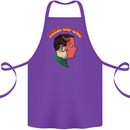Trust No One Devil Demon 2 Faced Satan Cotton Apron 100% Organic Purple