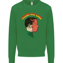 Trust No One Devil Demon 2 Faced Satan Kids Sweatshirt Jumper Irish Green