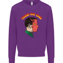 Trust No One Devil Demon 2 Faced Satan Kids Sweatshirt Jumper Purple
