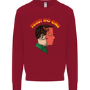 Trust No One Devil Demon 2 Faced Satan Kids Sweatshirt Jumper Red