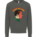 Trust No One Devil Demon 2 Faced Satan Kids Sweatshirt Jumper Storm Grey
