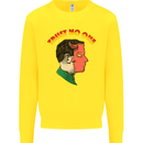 Trust No One Devil Demon 2 Faced Satan Kids Sweatshirt Jumper Yellow
