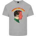 Trust No One Devil Demon 2 Faced Satan Kids T-Shirt Childrens Sports Grey