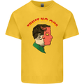 Trust No One Devil Demon 2 Faced Satan Kids T-Shirt Childrens Yellow