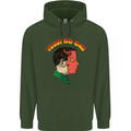 Trust No One Devil Demon 2 Faced Satan Mens 80% Cotton Hoodie Forest Green